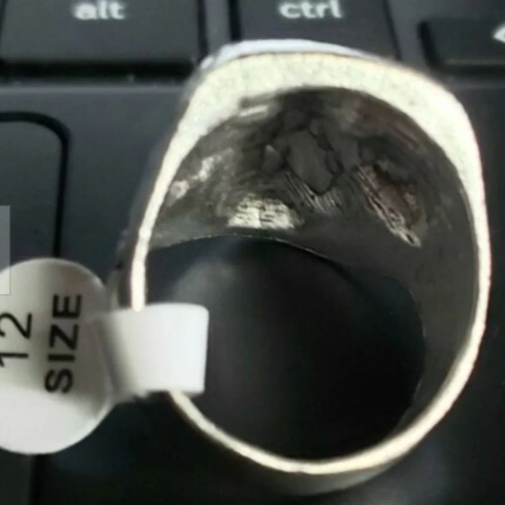 Guy Fawkes Ring Silver Black Anonymous Vendetta V Mens Stainless Steel Size 12